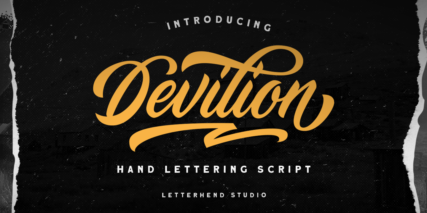 Beispiel einer Devilion Stamp-Schriftart